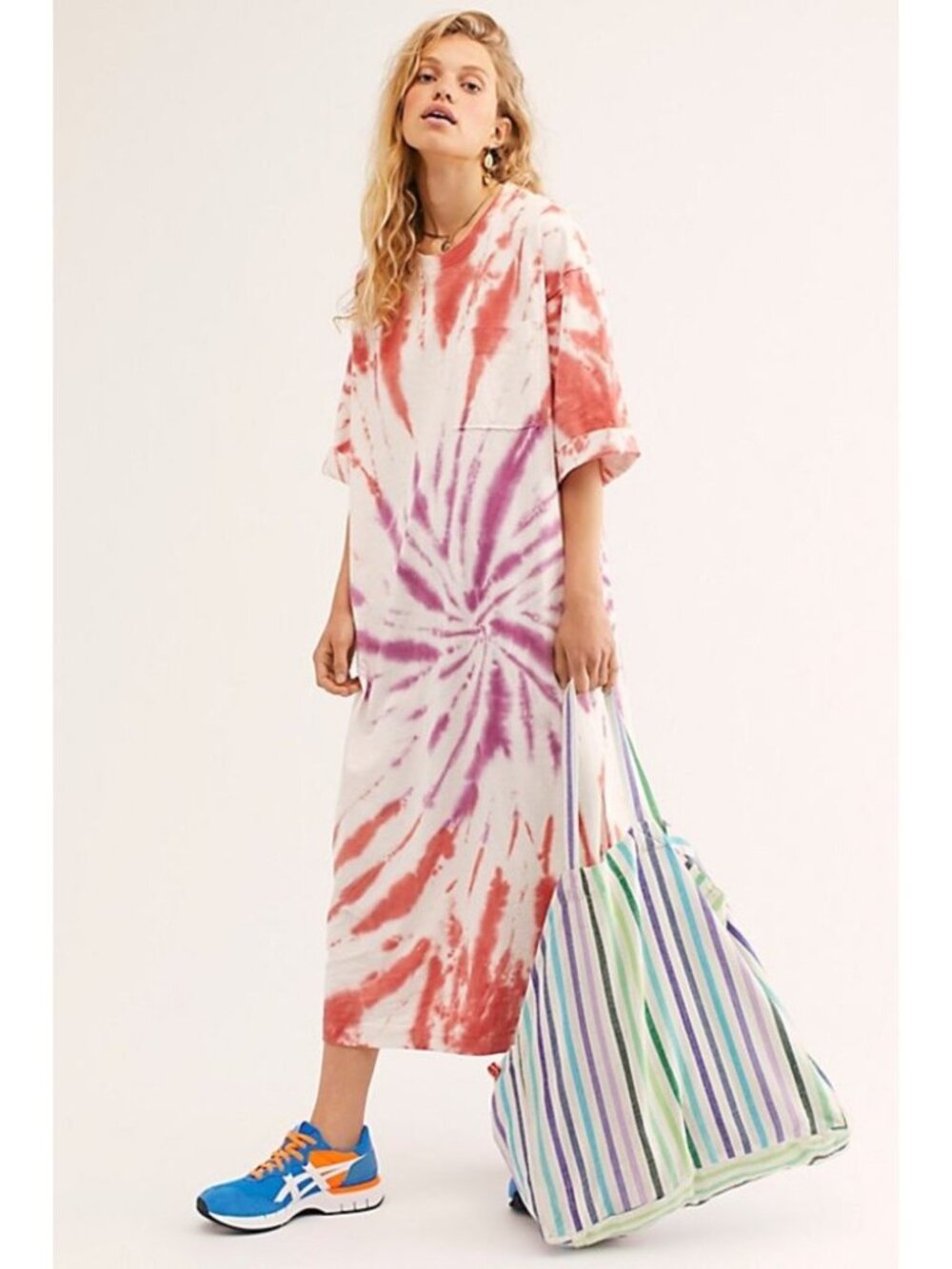 ☀️ Free People Beach Camilla Tie Dye Maxi T-Shirt Dress XS